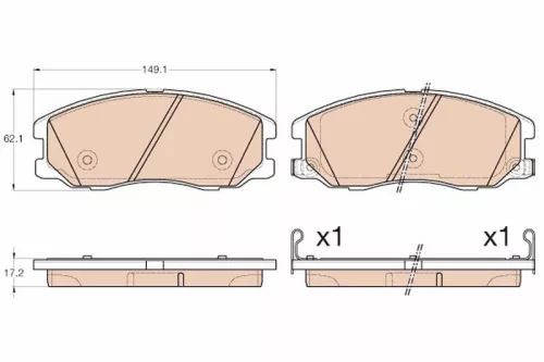TRW Brake Pad Set, disc brake (GDB1978)