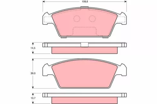 TRW Brake Pad Set, disc brake (GDB3108)