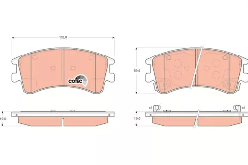 TRW Brake Pad Set, disc brake (GDB3310)
