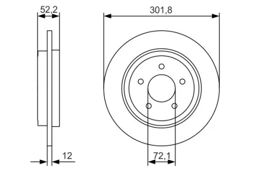 BOSCH Brake Disc (0986479A53)