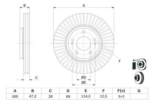 BOSCH Brake Disc (0986479C51)