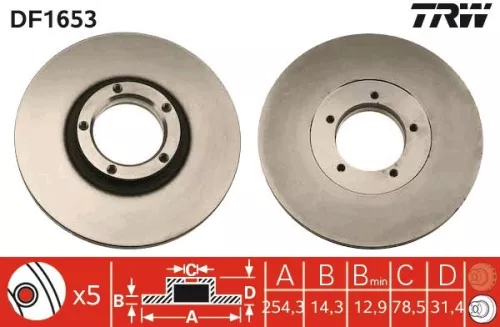 TRW Brake Disc (DF1653)