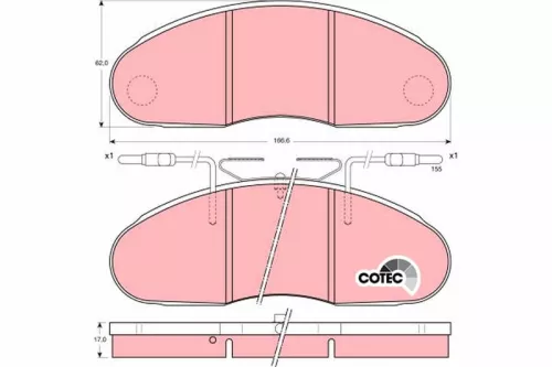 TRW Brake Pad Set, disc brake (GDB1077)