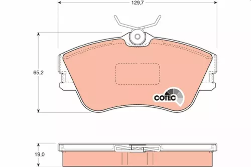 TRW Brake Pad Set, disc brake (GDB1092)