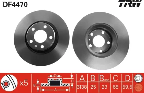 TRW Brake Disc (DF4470)