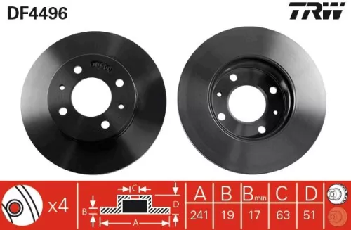 TRW Brake Disc (DF4496)
