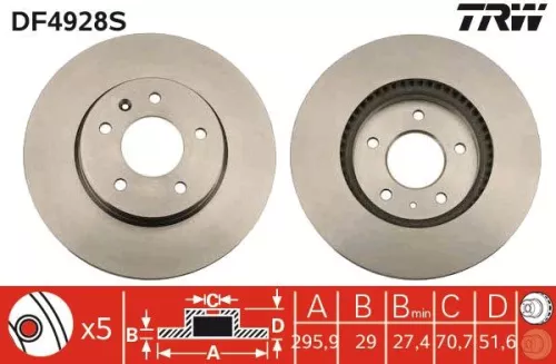 TRW Brake Disc (DF4928S)