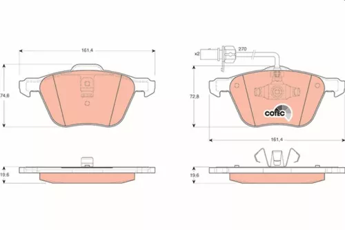 TRW Brake Pad Set, disc brake (GDB1460)