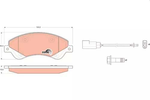 TRW Brake Pad Set, disc brake (GDB1723)