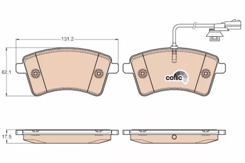 TRW Brake Pad Set, disc brake (GDB1941)