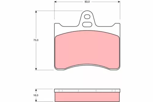 TRW Brake Pad Set, disc brake (GDB262)