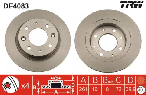TRW Brake Disc (DF4083)