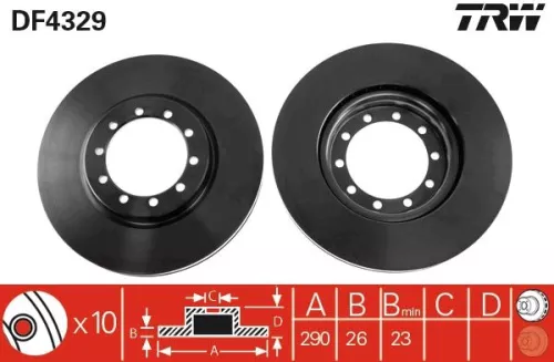 TRW Brake Disc (DF4329)
