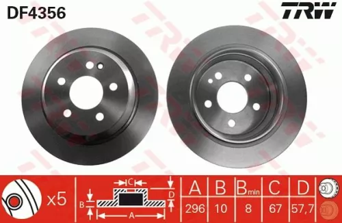TRW Brake Disc (DF4356)