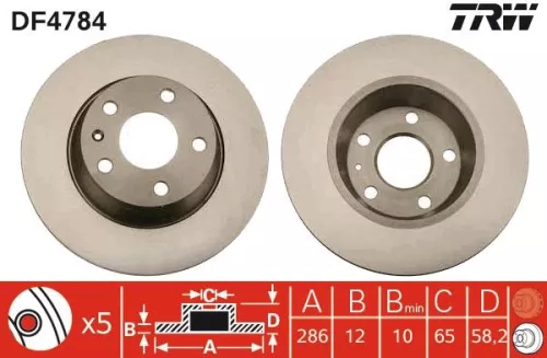 TRW Brake Disc (DF4784)