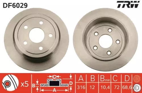 TRW Brake Disc (DF6029)