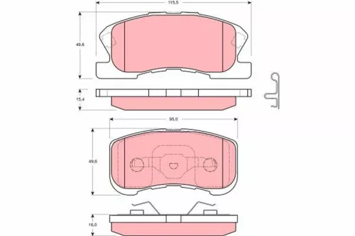 TRW Brake Pad Set, disc brake (GDB3220)
