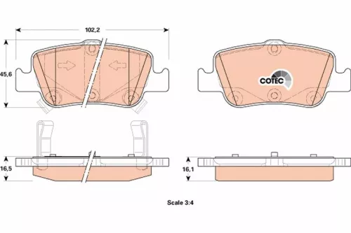 TRW Brake Pad Set, disc brake (GDB3480)