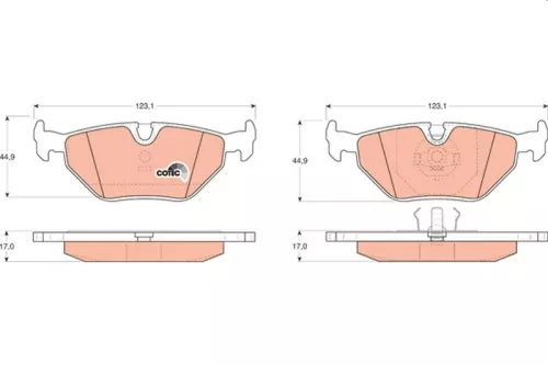 TRW Brake Pad Set, disc brake (GDB917)