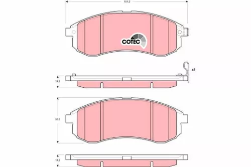 TRW Brake Pad Set, disc brake (GDB3380)