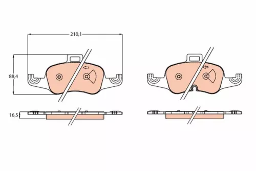 TRW Brake Pad Set, disc brake (GDB2120)
