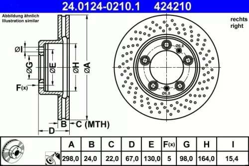 ATE Brake Disc (24.0124-0210.1)