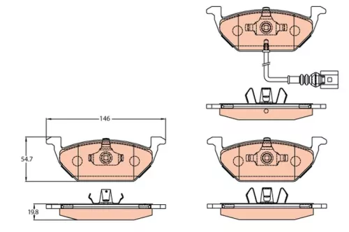 TRW Brake Pad Set, disc brake (GDB2108)