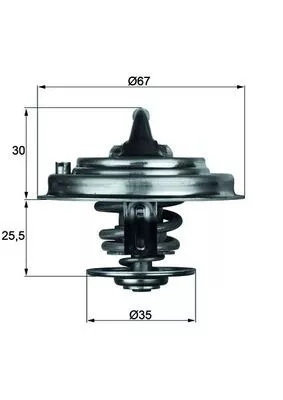 MAHLE Thermostat, coolant (TX3087D)