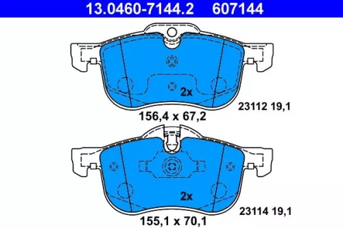 ATE Brake Pad Set, disc brake (13.0460-7144.2)