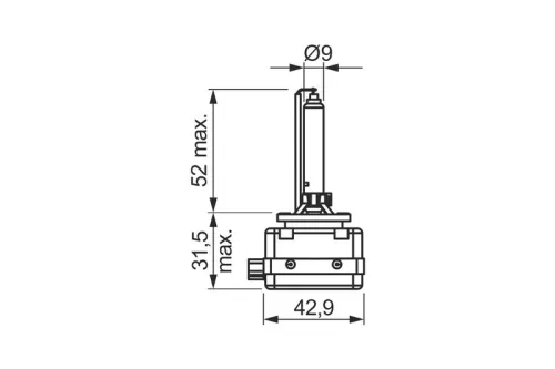 BOSCH Bulb, headlight (1987302909)