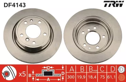 TRW Brake Disc (DF4143)