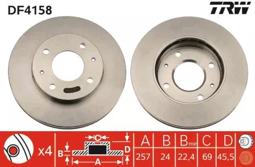 TRW Brake Disc (DF4158)