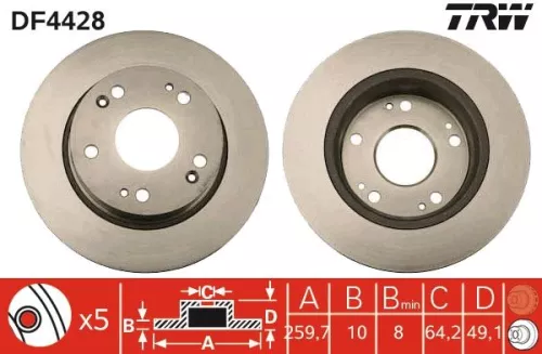 TRW Brake Disc (DF4428)