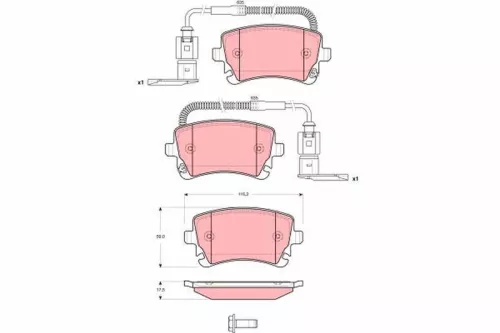TRW Brake Pad Set, disc brake (GDB1508)