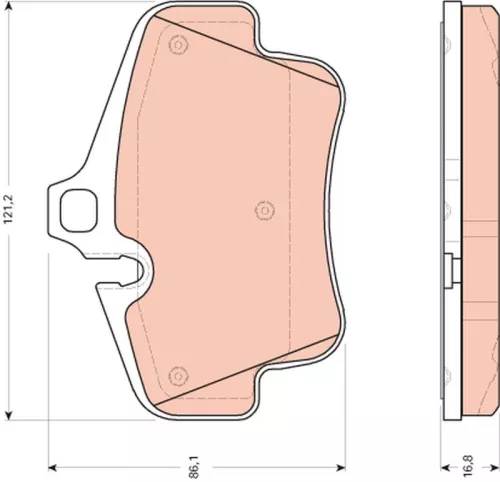 TRW Brake Pad Set, disc brake (GDB1758)