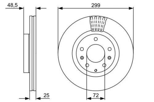 BOSCH Brake Disc (0986479C74)