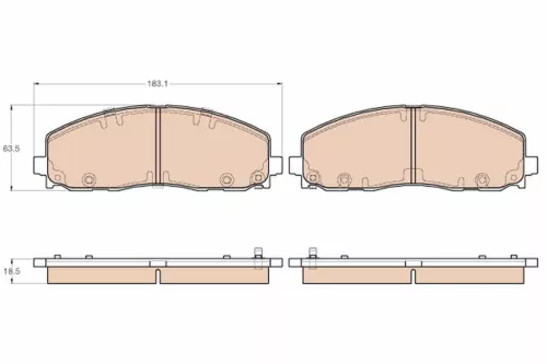 TRW Brake Pad Set, disc brake (GDB1944)