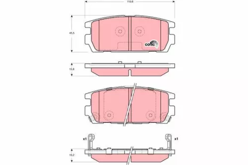 TRW Brake Pad Set, disc brake (GDB3296)
