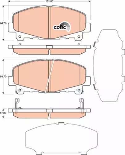 TRW Brake Pad Set, disc brake (GDB3477)