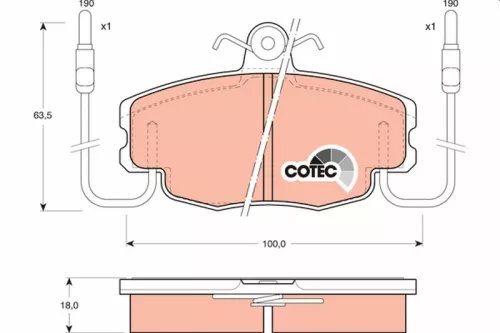 TRW Brake Pad Set, disc brake (GDB807)