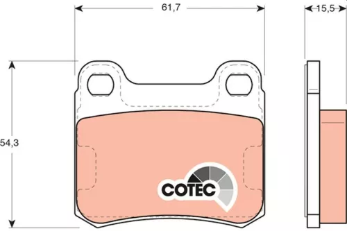 TRW Brake Pad Set, disc brake (GDB911)