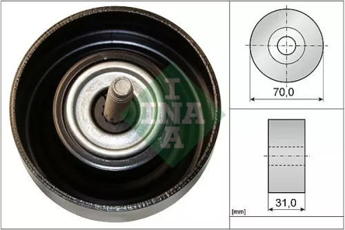Deflection/Guide Pulley, V-ribbed belt