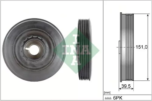 Schaeffler INA Belt Pulley, crankshaft (544009010)