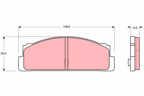 TRW Brake Pad Set, disc brake (GDB107)