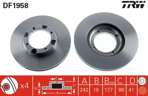 TRW Brake Disc (DF1958)