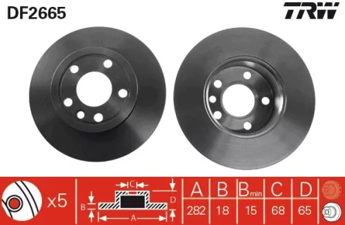 TRW Brake Disc (DF2665)