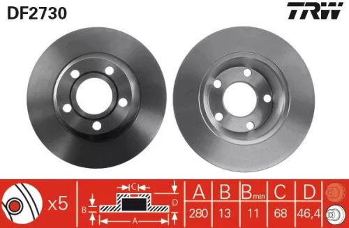 TRW Brake Disc (DF2730)