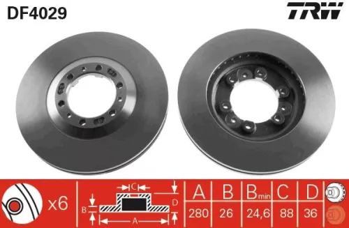 TRW Brake Disc (DF4029)
