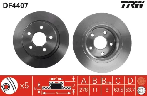 TRW Brake Disc (DF4407)