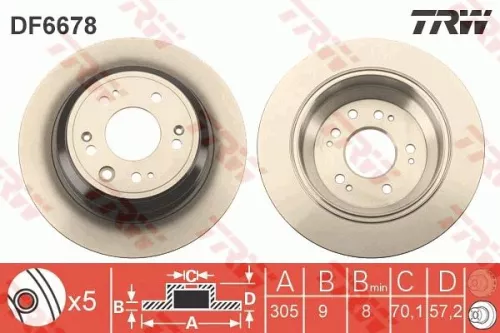 TRW Brake Disc (DF6678)